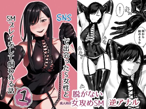 【全編フル漫画】d_504767 | SNSで出会ったS女性とSMプレイをして飼われる話1 | ひらりはっぱ(SM)
