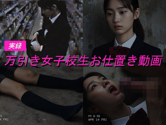 【全編フル漫画】d_683048 | 万引き女子校生のお仕置き謝罪動画 4 | Blue Frames【処女】(処女)